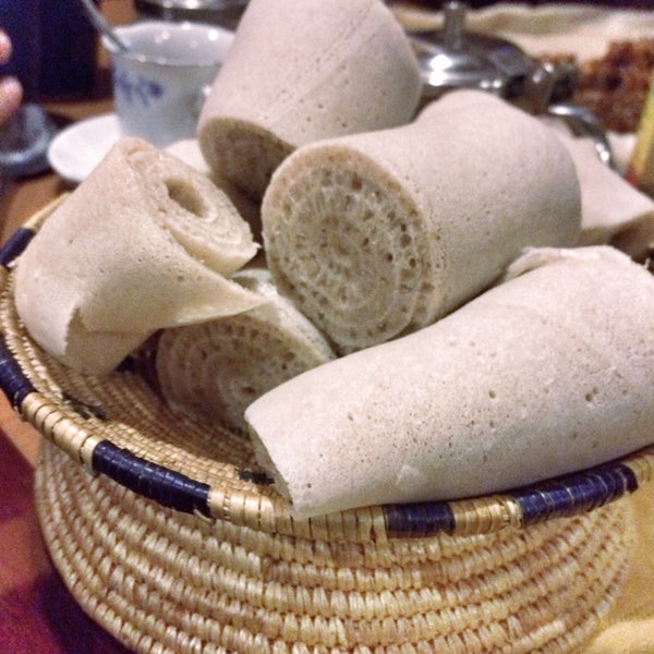 Photo taken at Lalibela Ethiopian Restaurant by Maggie P. on 2/13/2014