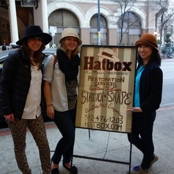 Photo taken at Hatbox: A Modern Haberdashery by Stephanie W. on 3/11/2014