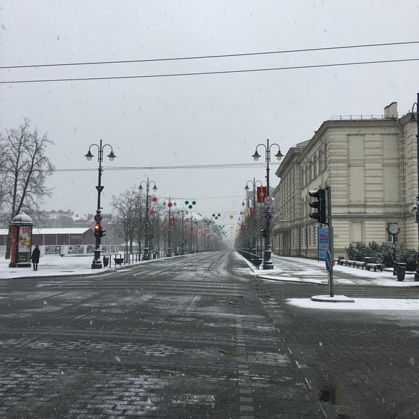 Photo taken at Gediminas Avenue by Pavel S. on 2/17/2018