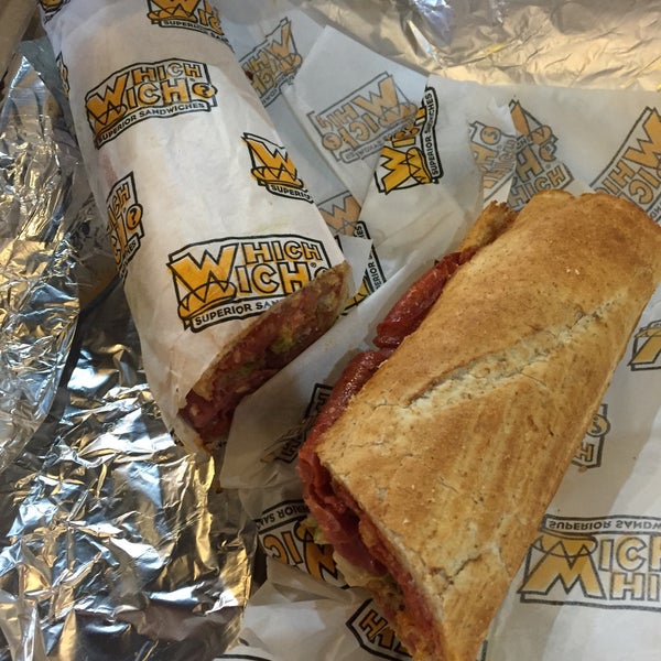 Photo taken at Which Wich? Superior Sandwiches by Paco S. on 2/2/2015