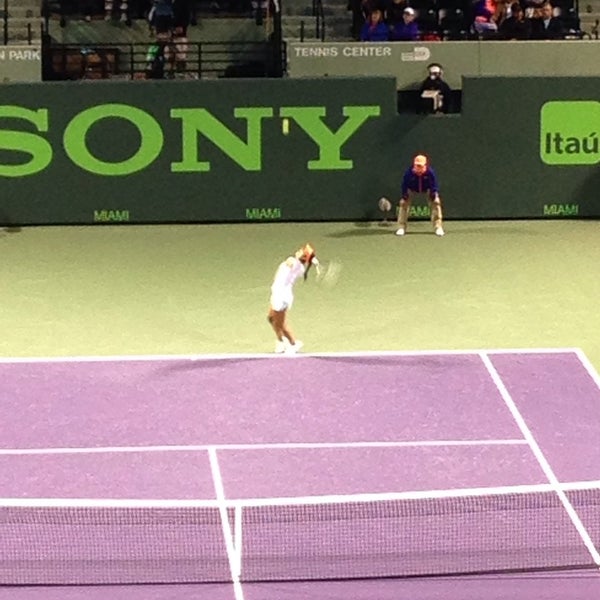 Photo taken at Sony Open Tennis Stadium Court by Kirit S. on 3/26/2014