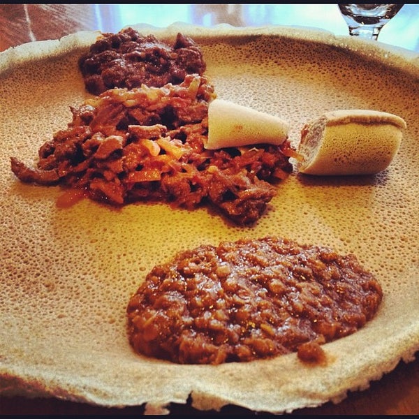 Photo taken at Lalibela Ethiopian Restaurant by Abel G. on 12/11/2012
