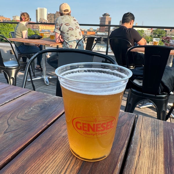 Photo taken at The Genesee Brew House by Andrea B. on 5/27/2023