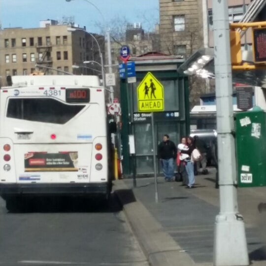 (Bx7/M100), Broadway, Нью-Йорк, NY, mta bus broadway & w 168 st bx7m100...