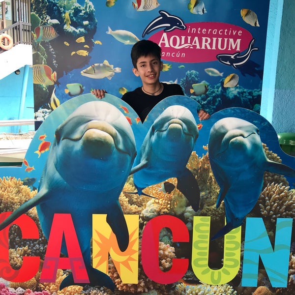 Photo taken at Aquarium Cancun by María on 1/1/2018