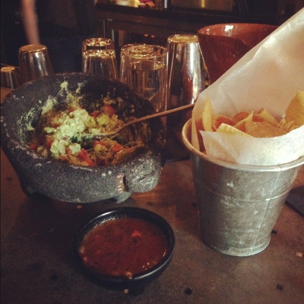 The best salsa and guac in town! Perfect snack to nibble on while sipping their red sangria.