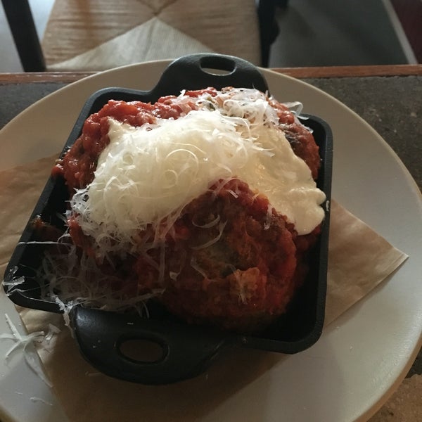 The meatballs were surprisingly moist and delicious. The fresh salted mozzarella, clam linguine and calabrese pizza were tasty as well.