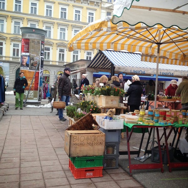Photo taken at Karmelitermarkt by Nika on 3/30/2013