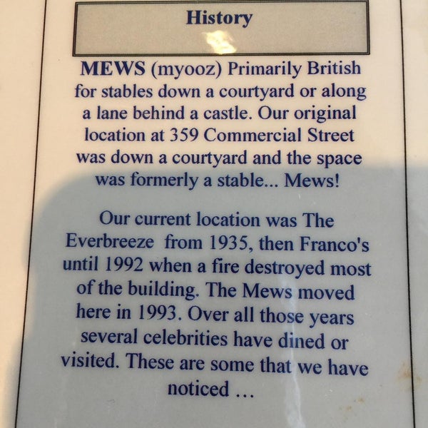 7/17/2015에 James L.님이 Mews Restaurant &amp; Cafe에서 찍은 사진