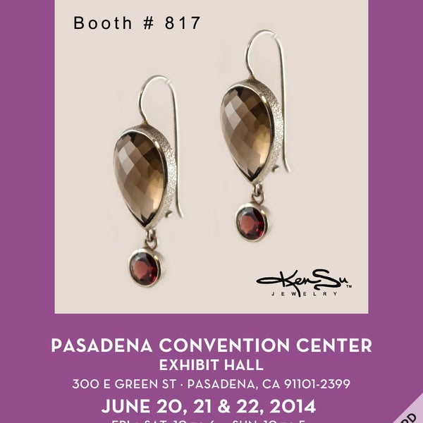 KenSu Jewelry will be exhibiting this June 20, 21 & 22 at the contemporary craft market in Pasadena Convention Center Exhibit Hall Booth #817.Print out this Postcard for 2 free admissions ($16 value)