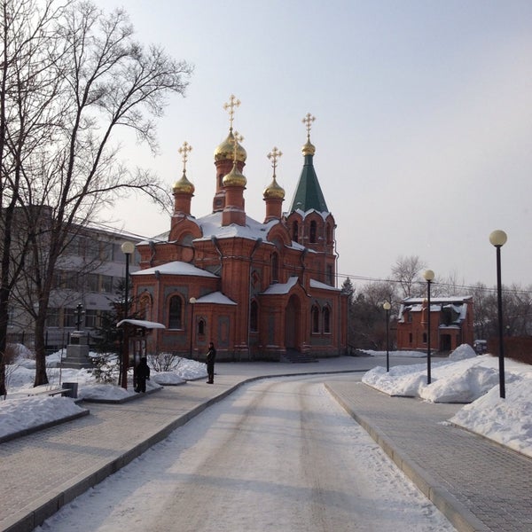Церковь Хабаровск зимой