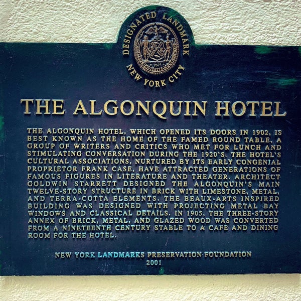 7/5/2019 tarihinde Sashaziyaretçi tarafından The Algonquin Hotel, Autograph Collection'de çekilen fotoğraf