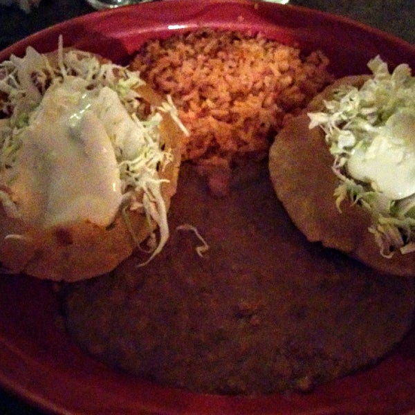 We had the sopes with beans and rice, very good! We were offered a box to take away, since it was way too much for us, 2 meals for the price of one!