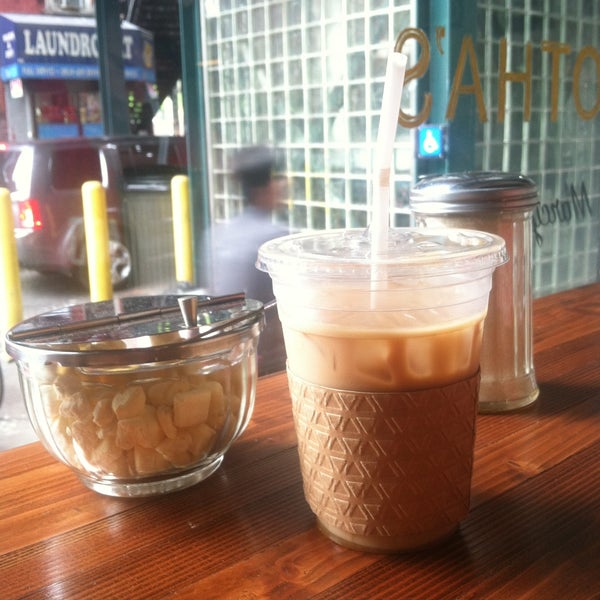 Awesome maple iced coffees! I love the spot by the window where the mints are. Bonus - They are always playing great music!