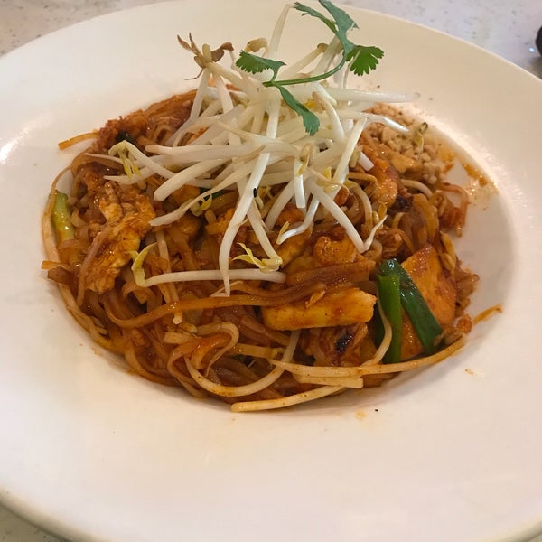 The place is quite hidden and cannot be found easily unless you search it online . The food is good, tried the pad Thai was a bit on the sweet side. They have great ambience and a full bar