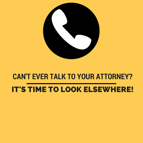 Can't ever get a hold of your attorney? Are you always pushed off to an assistant? It's time to look elsewhere. Read: - http://bit.ly/1vnN4VW