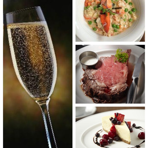 We think you should start with bubbles, enjoy some lobster risotto, sink your teeth into prime rib from the rotisserie and finish it off with a delicious slice of cheesecake!
