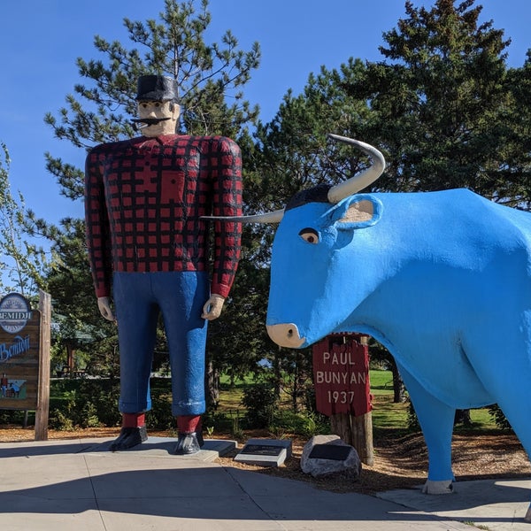 Photo taken at Paul Bunyan &amp; Babe The Blue Ox by Seth N. on 10/7/2019