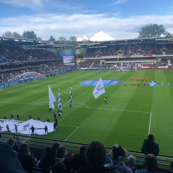 Photo taken at Lerkendal Stadion by Steinar B. on 8/26/2018