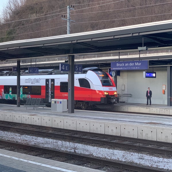Photo taken at Bahnhof Bruck an der Mur by Gerry D. on 2/8/2020
