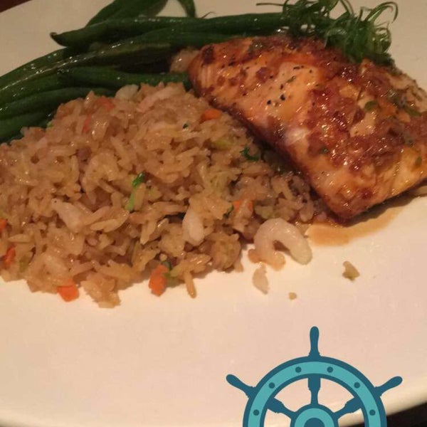 Get the glazed salmon w/the asparagus and fried rice w/shrimp- it's absolutely delicious
