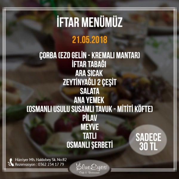 Foto diambil di BlueEyes Cafe&amp;Restaurant oleh Umut yüceloğlu pada 5/21/2018