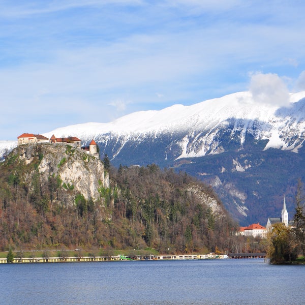Sunny but cold today here in #Bled and at #BledCastle above lake.