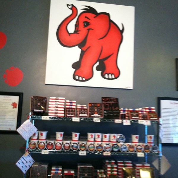 Photo taken at Red Elephant Chocolate Cafe by Sarah K. on 1/13/2013