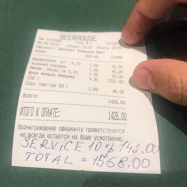 It is really expensive and they don’t speak english well! I was thinking the filet mignon was 370 grivna but they said 100 gr of it is 370. They charged %10 tip without my permission. Don’t go.