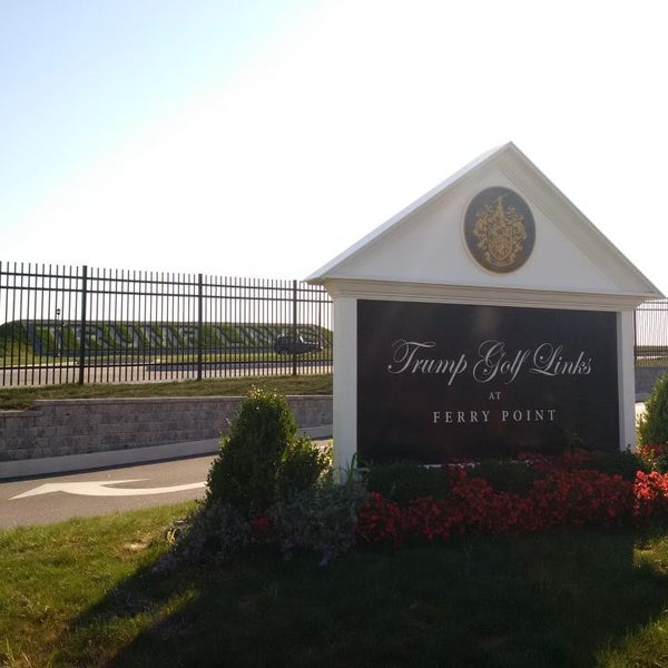 Photo taken at Trump Golf Links at Ferry Point by Joshua L. on 8/3/2015