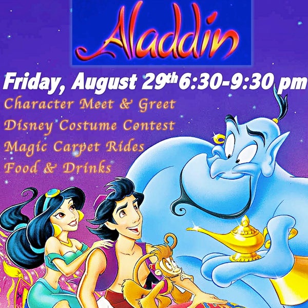 Aladdin theme night next Fri, Aug 29, 6:30-9:30 pm! https://www.facebook.com/events/725391257527263/?ref=notif&notif_t=plan_user_joined