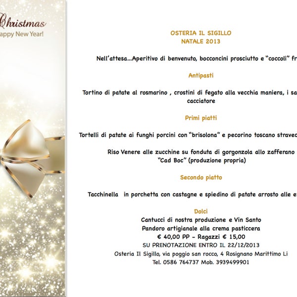 รูปภาพถ่ายที่ Osteria Il Sigillo โดย Osteria Il Sigillo เมื่อ 12/19/2013
