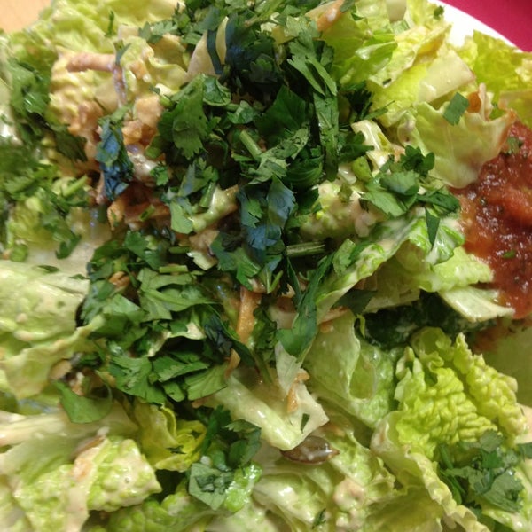 Their Cesar salad with chipotle dressing is one of my favorites. And the ask me if I want it tossed! Love that!