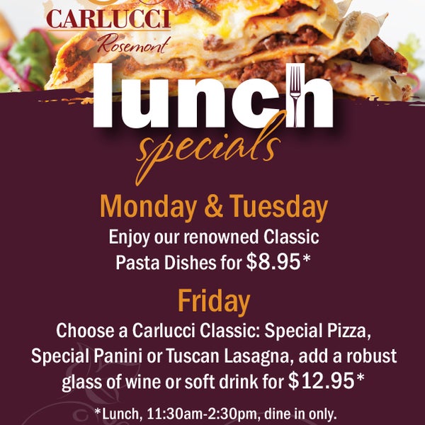 Lunch Specials this week!