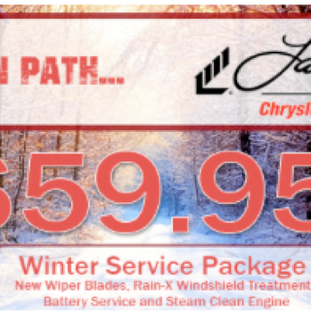 Come in today and ask about our Winter Service Package! http://www.bountifulchryslerjeep.com/specials/service.htm