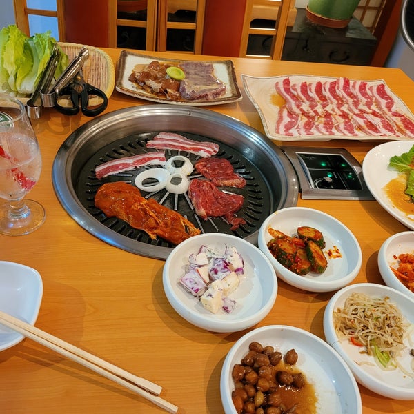 Meat. It's all in one word :)Korean barbecue it is beautifully. But your company must consist at least from two persons. Alone you can eat all only if this is your first meal for two days.
