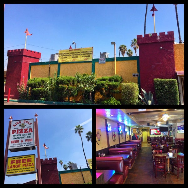 Opened 1972.    Casual pizza parlor in Boyle Heights with a standard interior and a castle-themed exterior.
