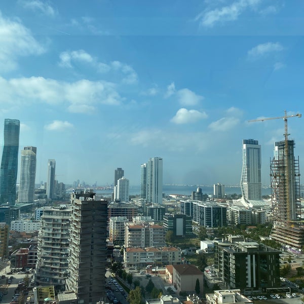 Photo taken at Bayraklı Tower by Hüseyin on 1/8/2021