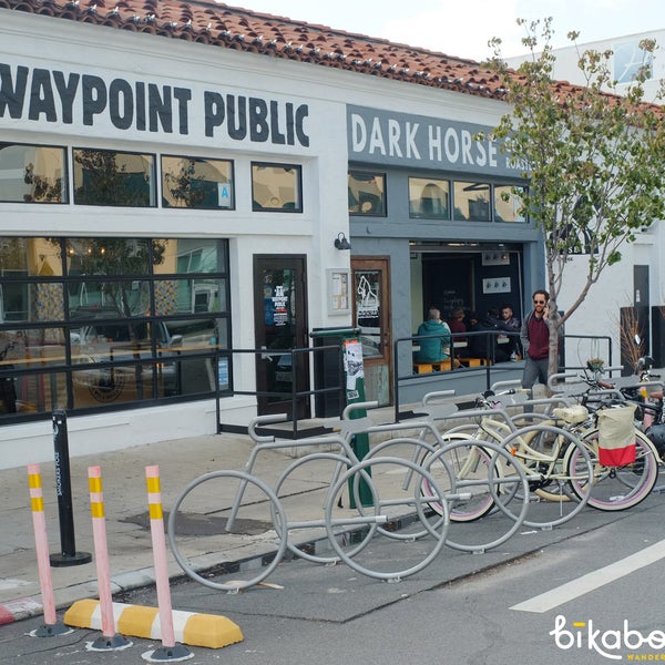 family friendly, craft beer pub with a bike corral in front