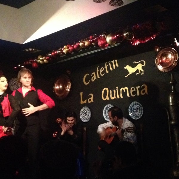 Photo taken at La Quimera Tablao Flamenco y Sala Rociera by Javier S. on 12/28/2013