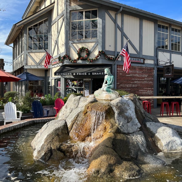 Little Mermaid Statue Outdoor Sculpture in Downtown Solvang