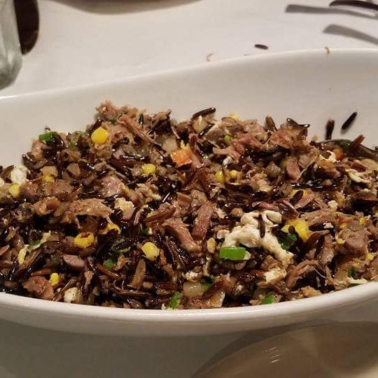 Anything from the appetizer menu..... Black fried rice
