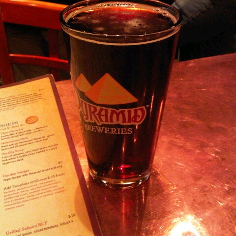 Photo taken at Pyramid Brewery &amp; Alehouse by Tiffany L. on 12/29/2012
