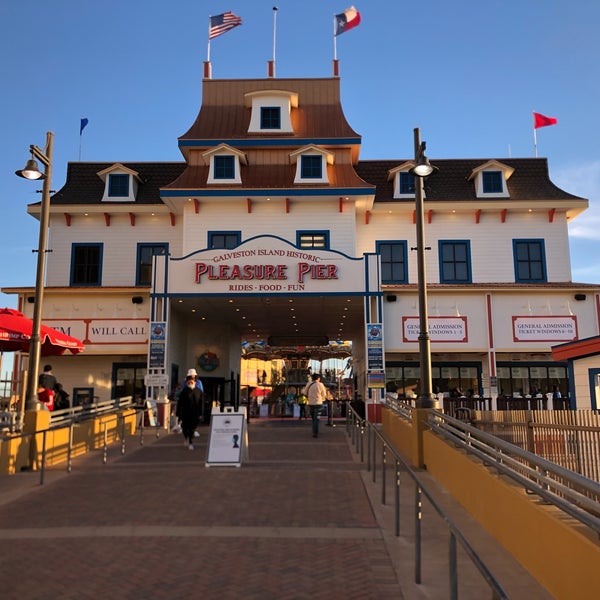 Photo taken at Galveston Island Historic Pleasure Pier by Zeb P. on 2/8/2021