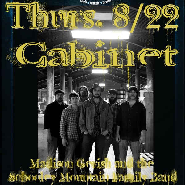 Cabinet at Mexicali Live Tonight 8/22! With Madison Gerish and the Schooley Mountain Family Band. Doors at 6pm.