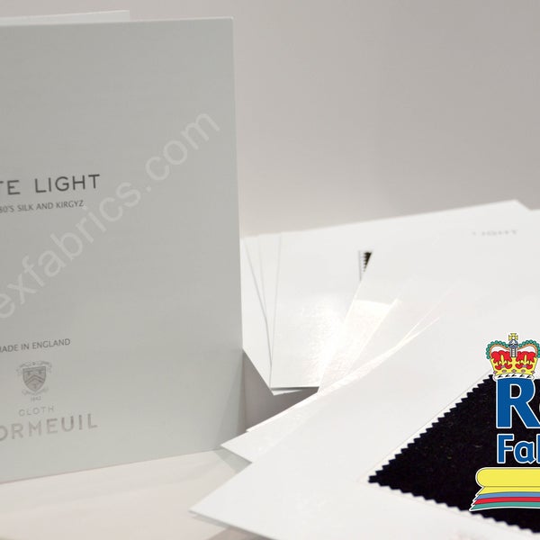 High end Dormeuil fabrics available at Rex Fabrics - White Light