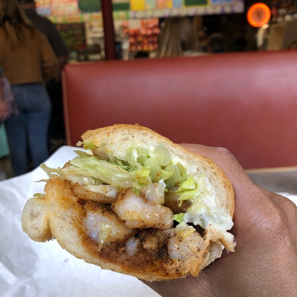 Delicious grilled shrimp sandwich. One of the best sandwiches restaurants in New Orleans.