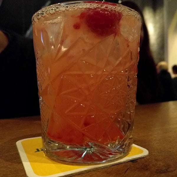 Beautiful cocktails are made here. This particular one is called Ziggy Stardust.
