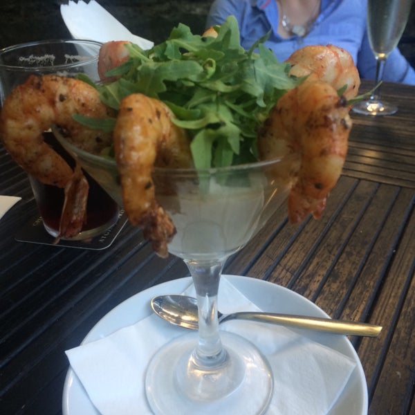 Very tasty shrimp coctail with  rucola and horseradish!