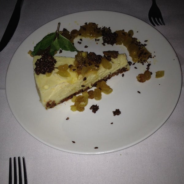 Marscapone and goat cheese cheesecake, quite possibly the greatest dessert I've ever had.